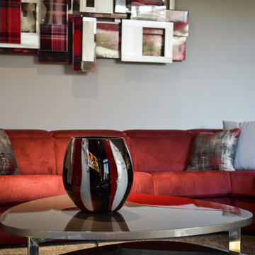 Creature Comforts - A modern and colorful family room in Lafayette Hill, PA