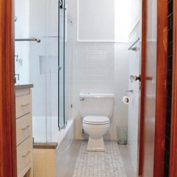 Upper West Side, NYC: Light, Bright Bathroom Remodel