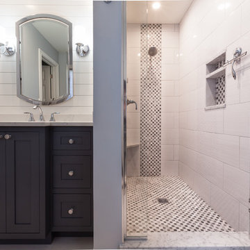 Inset Vanity for Adjoining Bathrooms