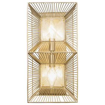 Arcade Two Light Wall Sconce in French Gold