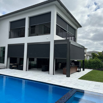 Custom Lanai Enclosure & Motorized Impact Screens - Boca Raton