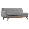 Engage L-Shaped Upholstered Fabric Sectional Sofa, Expectation Gray