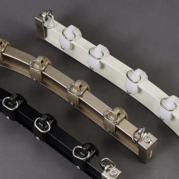 CHRY31 White Black Bendable Curtain Track For Bay Windows Ceiling
