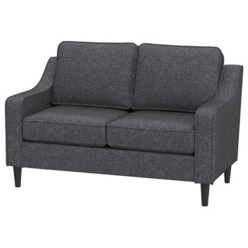 Comfortable Loveseat, Cushioned Seat & Back With Scooped Armrests