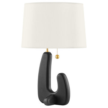 Regina 1-Light Table Lamp, Aged Brass