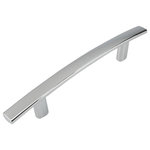 Door Corner - Cosmas 2363-96CH Polished Chrome 3-3/4&rdquo; CTC Subtle Arch Cabinet Pull - Color/Finish: Polished Chrome