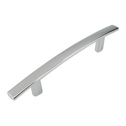 Door Corner - Cosmas 2363-96CH Polished Chrome 3-3/4&rdquo; CTC Subtle Arch Cabinet Pull - Cabinet And Drawer Handle Pulls