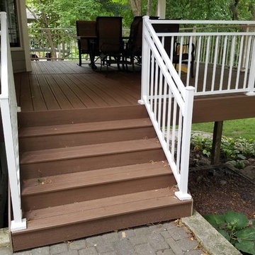 Timbertech Deck with New Deck Roof and Cedar Carsiding