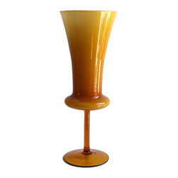 EMPOLI BUTTERSCOTCH FLUTED VASE - Vases