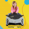 Kidzone 12v Licensed Lamborghini Autentica Kids Ride On Car With 4 Motors, Pink