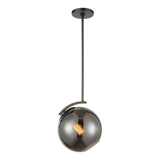 Elk Lighting Collective 1-Light Mini Pendant, Black Nickel ...