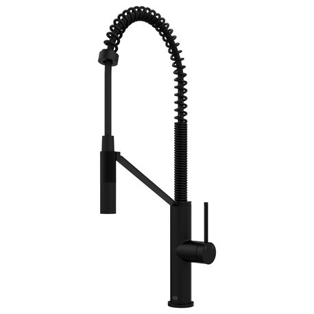 VIGO Livingston 24" H Single Handle Pull-Down Sprayer Kitchen Faucet, Matte Black, Without Extras