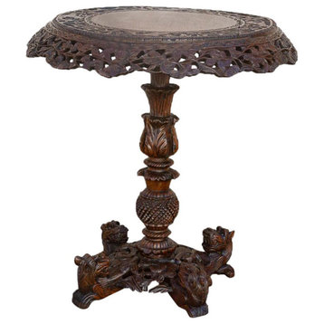 Extraordinary Anglo Indian Rosewood Center Table