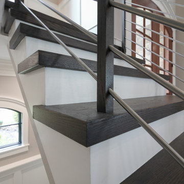 Project #72 | Modern Staircase with Horizontal Steel Rod Railing