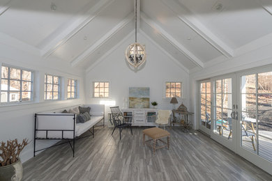 Inspiration for a transitional living room remodel in Boston