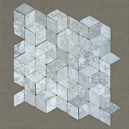 PRISMA - Ivory | 12" x 12" | Marble Mosaic - Mosaic Tile