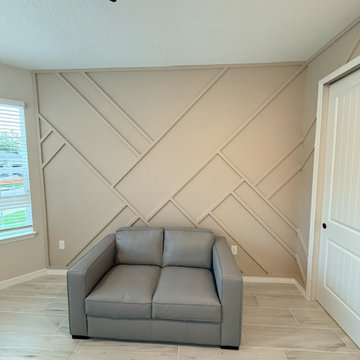 Diagonal Geometric Accent Wall - Montverde FL