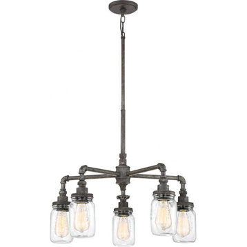Quoizel Lighting - Squire Chandelier 5 Light Steel - 23 Inches high-Rustic