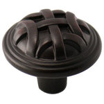 Cosmas - Cabinet Round Knob, Oil Rubbed Bronze Braided, Set of 10 - Price is for 10 knobs