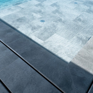 Antique Grey Porcelain Pool Tiles -Cesme,İzmir Villa