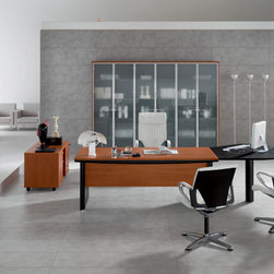 Kim Executive File Cabinet With Glass Door - Filing Cabinets