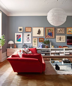 Color Palette Designing Around A Red Sofa