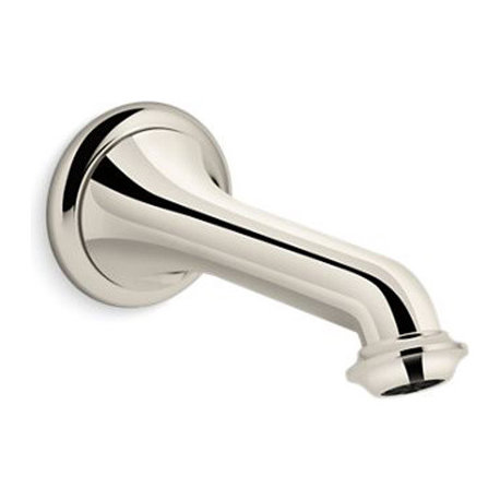 Kohler Artifacts Wall-Mount Bath Spout w/ Turned Design, Vibrant Polished Nickel