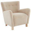 Safavieh Couture Carey Faux Shearling Accent Chair, Tan