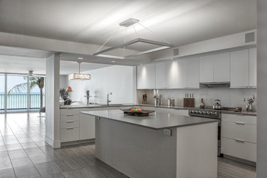 Inspiration for a contemporary kitchen remodel in Miami