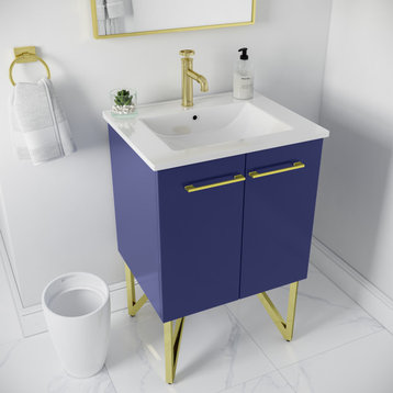 Annecy 24" Bathroom Vanity, Navy Blue