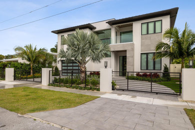 Example of a minimalist exterior home design in Miami