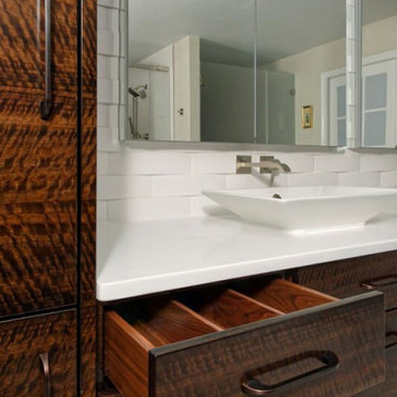 smoked veneered master bathroom