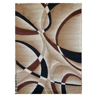 Persian Rugs 2305 Gray Modern Abstract Area Rug 4x5