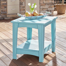 Gallatin G040 Blue Outdoor Pine Side Table - Outdoor Side Tables