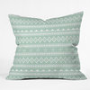 Deny Designs Craftbelly Retro Holiday Mint Throw Pillow, 26"x26"