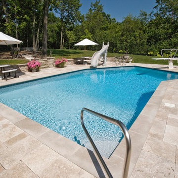 Riverwoods, IL Inground Geometric Swimming Pool