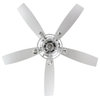52-in Crystal Chandelier Ceiling Fan With LED Light and 5 Blades, Chrome