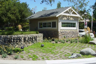 Example of an arts and crafts exterior home design in San Diego