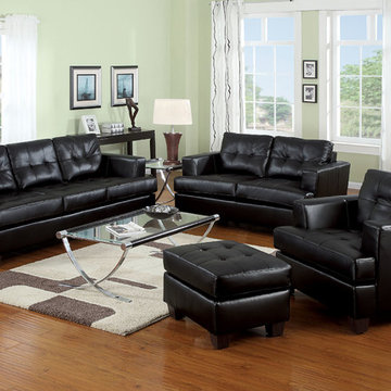 Platinum Sofa, Black Bonded Leather