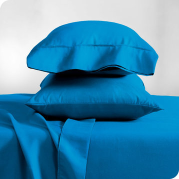 Bare Home Microfiber Pillowcases - Set of 2, Medium Blue, Standard