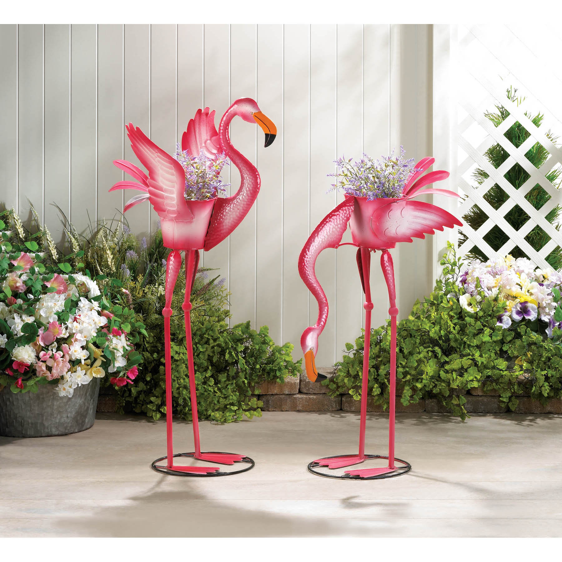 Ready To Eat Flamingo Planter - Tropical - Outdoor Pots And Planters