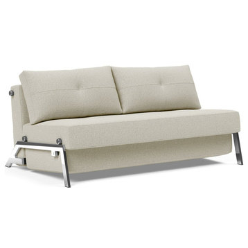 Cubed Chrome Sofa Bed - Mixed Dance Natural, Queen