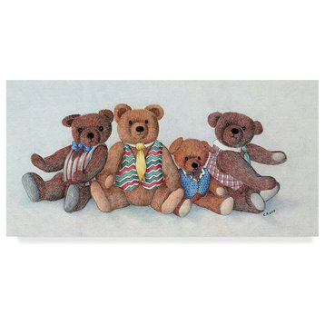 Carol J Rupp 'The Guys Brown Bears' Canvas Art, 19"x10"