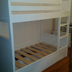 Twin Over Twin Bunk Bed with Storage - Bunk Beds