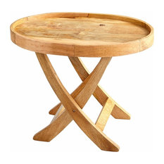 50 Most Por Rustic Tv Trays For 2018 Houzz Cyan Design Rustica 30 X25 Oval Tray Table Natural