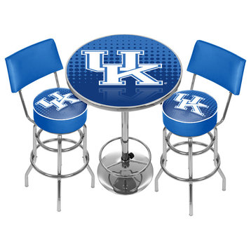 University of Kentucky Game Room Combo, 2 Stools With Back and Table