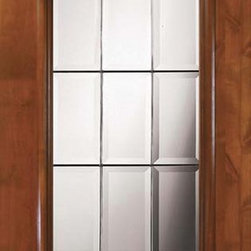 Slab French Exterior Single Door 80 Wood Alder French Full Lite Glass - Patio Doors