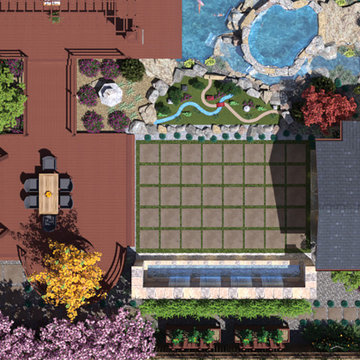 Asian Garden with Koi Pond