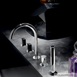 Venezia Deck Mount Bath/Shower Set Excl. Handles - Bathtub and Shower Tap Sets