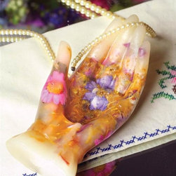 Blood Orange & Geranuim Wax Hand - Decorative Objects And Figurines